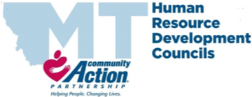 Logo for the partnership between HRDC and Community Action Partnership.